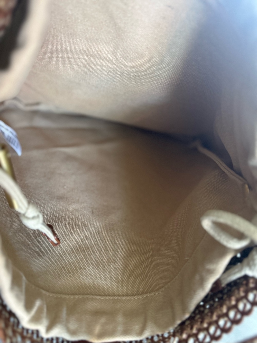 Adolfo Dominguez Woven Shoulder Bag in Tan and Brown - Picture 4 of 8